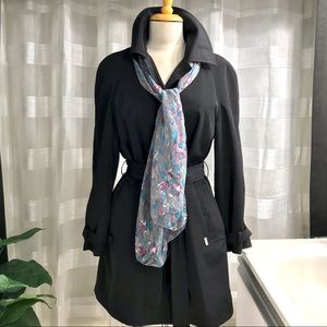 STUDIO by LIZ CLAIBORNE 3/4 trench coat, black, size M